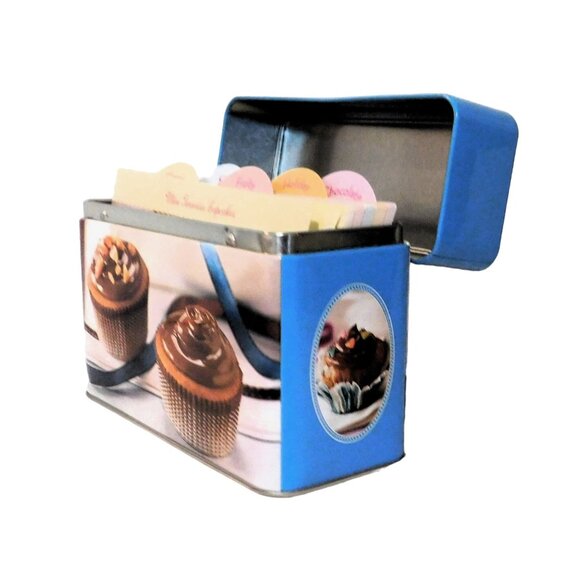 Cupcakes Recipe Card Collection 2009 Collectible Tin Box 99 Recipe Cards - Picture 3 of 11